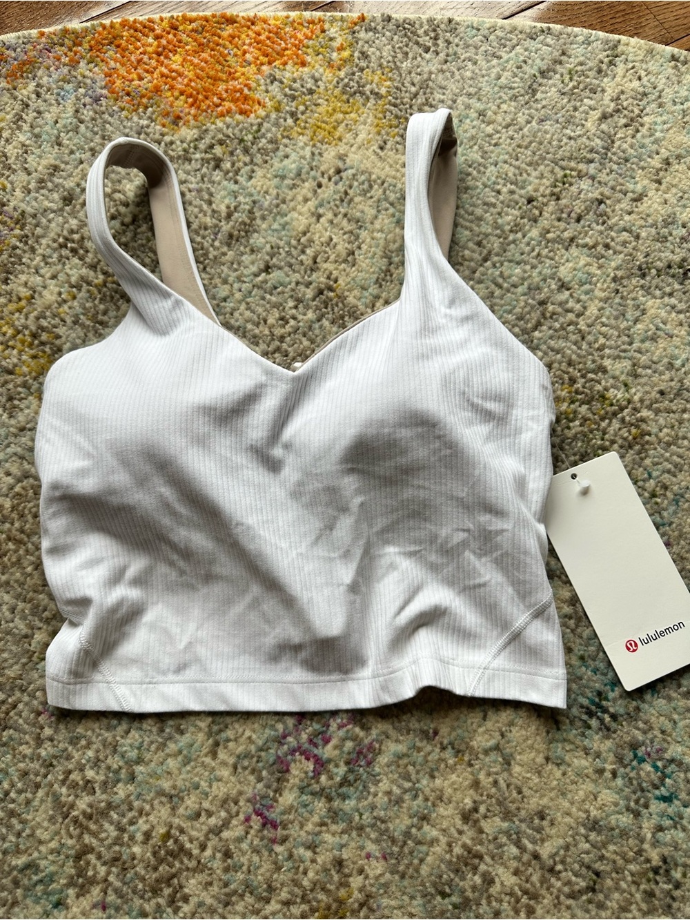 lululemon athletica White Ribbed align tank
